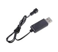 Nawwgy Cable de carga USB, cargador de batería Ni-Cd Ni-MH, paquete de baterías SM-2P, adaptador de enchufe de 4,8 V, 250 mA, salida para juguetes, coche, ABS negro