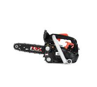 NAX POWER PRODUCTS Motor 100 C 25,4 cm3 0,75 kW, riel guía de 10 pulgadas 25 cm, sistema antirretroceso LOW KICKBACK Briggs & Stratton, licencia oficial, motosierra de gasolina, color negro