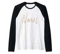 Naxos Grecia Diseño Elegante Vintage Camiseta Manga Raglan