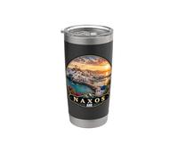 Naxos Grecia Viajes Portara Apolo Temple Vaso térmico de acero inoxidable de doble pared