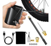 NAYAINOVA Mini Inflador Bicicletas Electrico, 150 PSI, Mini Bomba de Aire Bicicleta Electrica para Válvula Schrader y Presta, Hinchador Electrico Bicicleta Portatil, Bomba Electrica Bicicleta