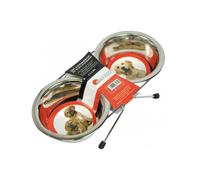 Set Comedero Doble con Patas Acero Inoxidable - Tamaño: XL