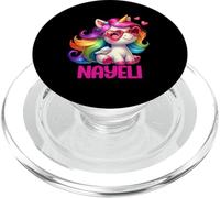 Nayeli - Nombre Personalizado Colorido Unicornio para Mujeres y niñas PopSockets PopGrip para MagSafe