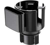 Nayubo Adaptador Expansor de Portavasos para Coche con Soporte para Teléfono Extensor de portavasos Apto para Yeti, Hydro Flasks, Stanley 32/40 oz, Botellas de Agua Grandes (Negras)