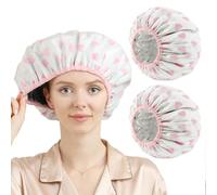 Nayyana 2 Piezas Gorro Térmico de Cuidado Profundo, Gorro de Cuidado de Papel de Aluminio para Uso Doméstico y de Salón, Gorro de Cuidado de Doble Capa, Herramientas de Tratamiento de Tinte para