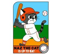 Naz The Cat Is Up To Bat: A Fun Early Reader Baseball Story About Perseverance, Practice, and Never Giving Up (Naz the Cat Sports Adventures)
