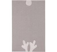 Nazar Alfombra beige y crema con un dibujo en relieve de renos - 120x170