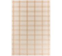 Nazar Alfombra de cuadros crema y moca - 160x230 cm