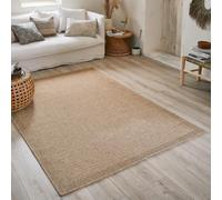 Nazar Alfombra Natural, Alfombra Natural Boheme, Alfombra de Yute, Alfombra de salón, Dormitorio, pasillos, Alfombra Exterior, Color Natural (50 x 80 cm, 8751 Beige)