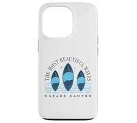 Nazare Big Wave Surfing Surf in Portugal Men Women Surfer Carcasa para iPhone 13 Pro