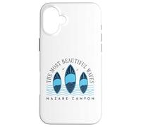 Nazare Big Wave Surfing Surf in Portugal Men Women Surfer Carcasa para iPhone 16 Plus