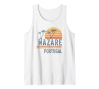 Nazare Portugal Beach Souvenir Viajes portugueses Hombres Mujeres Camiseta sin Mangas