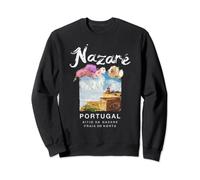 Nazare Portugal Praia do Norte Surf Vintage Sudadera