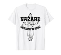 Nazare Portugal Surf I Retro Surf I Nazare Surfer Camiseta