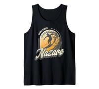 Nazare Surfing Waves in Portugal Big Surf Men Surfer Camiseta sin Mangas