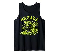 Nazare Wave Surf Surf en Portugal Olas Hombres Mujeres Surfista Camiseta sin Mangas