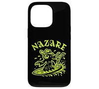 Nazare Wave Surf Surf en Portugal Olas Hombres Mujeres Surfista Carcasa para iPhone 13 Pro