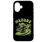 Nazare Wave Surf Surf en Portugal Olas Hombres Mujeres Surfista Carcasa para iPhone 16
