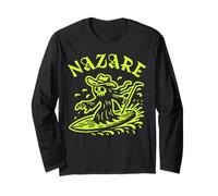 Nazare Wave Surf Surf en Portugal Olas Hombres Mujeres Surfista Manga Larga