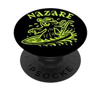 Nazare Wave Surf Surf en Portugal Olas Hombres Mujeres Surfista PopSockets PopGrip Adhesivo
