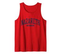 Nazareth Pennsylvania PA College University Style Azul Camiseta sin Mangas