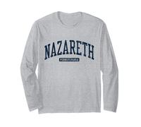 Nazareth Pennsylvania PA College University Style Azul Manga Larga