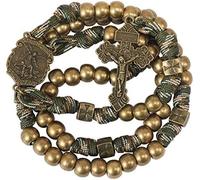 Nazareth Store - Collar de rosario de San Miguel con cuentas de paracord, rosario resistente, cordón fuerte, crucifijo católico de perdón, Large, Acero aleado, No es una piedra preciosa