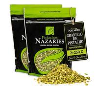 Nazaries Granillo de Pistacho al Natural Sin Sal pack 2x250 g Bolsa Hermetica Sin Gluten Andalucia Troceado Reposteria Helados Tarta Yogur Baklava Decoracion Postres Frutos Secos Picado Crudo Pelado