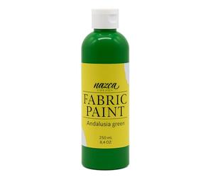 Nazca Colors Pintura Textil Verde 250ml - Pintura para Tela y Cuero Permanente ideal para Pintar Ropa, Camisetas, Jeans, Bolsas, Zapatillas de Tela y Piel - Gran Capacidad de Cobertura