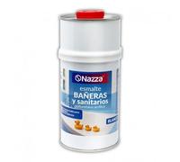 Nazza Esmalte para Bañera de Dos Componentes - Pintura para Bañeras y Sanitarios de color Blanco en 1L - Kit de Reparación de Bañera 800ml+200ml (A+B) - Acabado Brillante