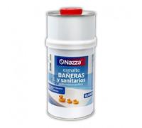 Nazza Esmalte para Bañera de Dos Componentes - Pintura para Bañeras y Sanitarios de color Blanco en 1L - Kit de Reparación de Bañera 800ml+200ml (A+B) - Acabado Brillante