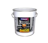 Nazza Pintura Anticalórica Negra Mate - Pintura Alta Temperatura (Hasta 650ºC) - Pintura especial para Estufas, Pinzas Freno, Chimeneas, Hornos, Barbacoas o Motor - Formato 4 L