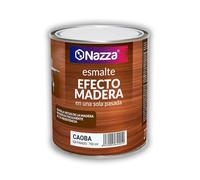 Nazza Pintura Efecto Madera para superficies metálicas, minerales o de madera - Simula las vetas de la naturales en una sola pasada - Disponible en Nogal, Cerezo y Caoba - Formato 750ml (Cerezo)