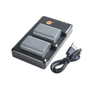NB-2LH Paquete de baterías de Litio (2 Paquetes) y Cargador Dual Compatible con Canon NB-2L, BP-2L5, BP-2LH y Canon Optura 60, 400, 500, PowerShot G7, G9, S30, S40, S45