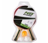 Set 2 palas + 3 pelotas de ping pong enebe team 400 black Talla única