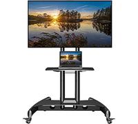 NB North Bayou 32"-65" Universal Soporte Móvil TV Altura Ajustable Soportes TV de Pie Carro TV Pedestal con Estante y Ruedas - ajustes LED LCD TV MAX 46kg con VESA 100 200 300 400 600