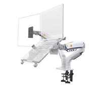 NB North Bayou Soporte del Monitor y Portatil para Pantallas Soporte 2 en 1, para Computadoras Portátiles de 10-17'' y Pantallas de Computadoras de 17-27'', Carga 2-9 kg VESA 75/100 F160-FP Blanco