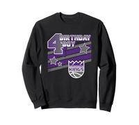 NBA Birthday Boy Sacramento Kings 4th Birthday Logo Sudadera