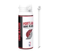 NBA Botella Deportiva Aislada Al Vacío, 750ml/24oz, Portland Trail Blazers | Pajita Extraíble, Botella Térmica Antifugas, Fácil Apertura, Cierre Seguro, Apta Para Lavavajillas, Tapa Abatible, Metálica