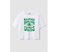 NBA, Camiseta Blanca De Puro Algodón Fit Relajado De Chica Boston Celtics, Niña, Blanco óptico, Talla: 12-13