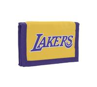 NBA - Cartera Oficial de la NBA, con Cierre de, Bolsillo Interior para Monedas y pequeños Objetos con Cremallera, Ideal para Guardar Billetes y Tarjetas, 13 x 9 x 1,5 cm, Amarillo, 13L x 3P x 8,5H