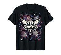 NBA Charlotte Hornets 4th of July Team Logo and Fireworks Camiseta
