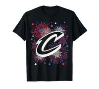 NBA Cleveland Cavaliers 4th of July Team Logo and Fireworks Camiseta
