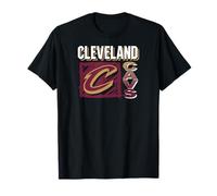NBA Cleveland Cavaliers Scribble Square Negro Camiseta