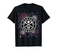 NBA Denver Nuggets 4th of July Team Logo and Fireworks Camiseta
