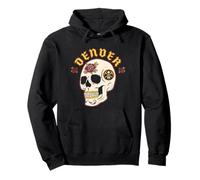 NBA Denver Nuggets - Calavera de Halloween con Estampado Floral Sudadera con Capucha
