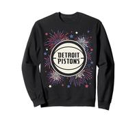 NBA Detroit Pistons 4th of July Team Logo and Fireworks Sudadera