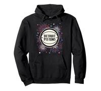 NBA Detroit Pistons 4th of July Team Logo and Fireworks Sudadera con Capucha