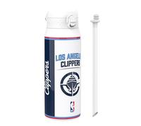 NBA Los Angeles Clippers Botella Térmica Con Pajita Extraíble, 750ml/24oz, Aislada, A Prueba De Fugas, Fácil De Abrir, Cierre Seguro, Apta Para Lavavajillas, Tapa Abatible, Ideal Para Deportes