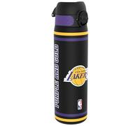 NBA Los Angeles Lakers Botella Agua, 500ml, a Prueba de Fugas, Fácil de Abrir, Cerradura Segura, Apta para Lavavajillas, Sin BPA, Asa de Transporte, Fácil de Limpiar, Neutro en Carbono